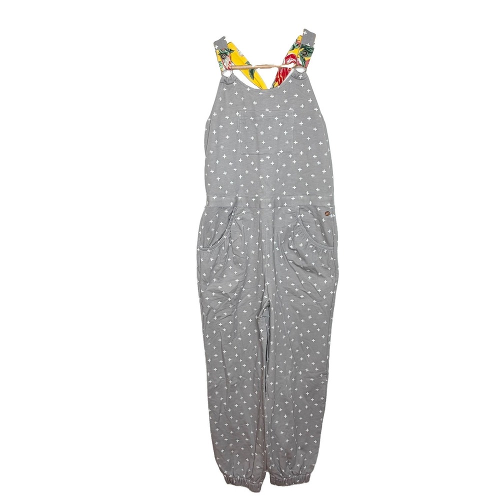 435 By Matilda Jane Overalls Girls Size 14 Geometric Print Knit Boho Artsy Indie
